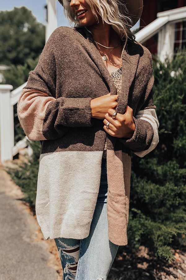 Sundown Chill Cardigan In Espresso