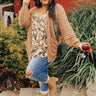 All Spice Popcorn Knit Cardigan In Mocha Curves Image - 1