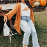 All Spice Popcorn Knit Cardigan In Pumpkin Curves Image - 1