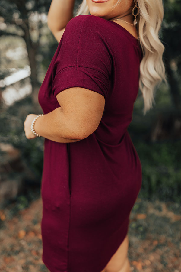 In Real Time T-Shirt Dress In Maroon Curves – Impressions Online Boutique In Real Time T-Shirt Dress In Maroon Curves – Impressions Online Boutique
