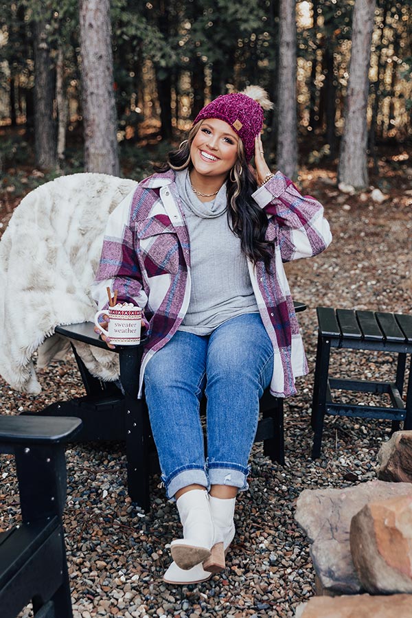 Full Moon Shift Top In Grey Curves