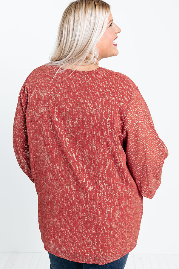 Perpetual Motion Shift Top In Aurora Red Curves