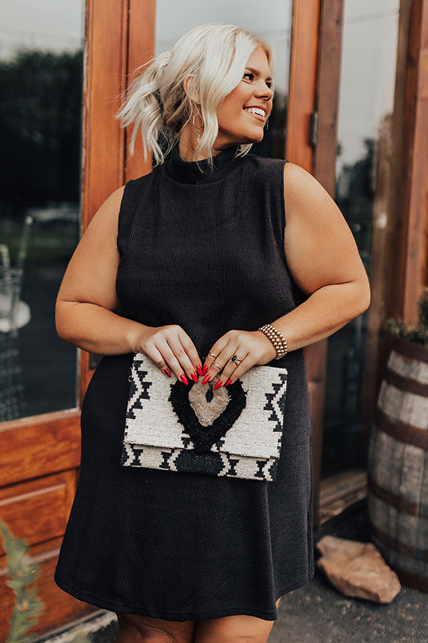 Vermont Wishes Knit Shift Dress In Black Curves Vermont Wishes Knit Shift Dress In Black Curves