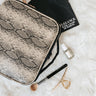Glisten Up Snake Print Cosmetic Bag Image - 1