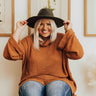 Acorn Kisses Waffle Knit Tunic In Camel Curves Image - 1