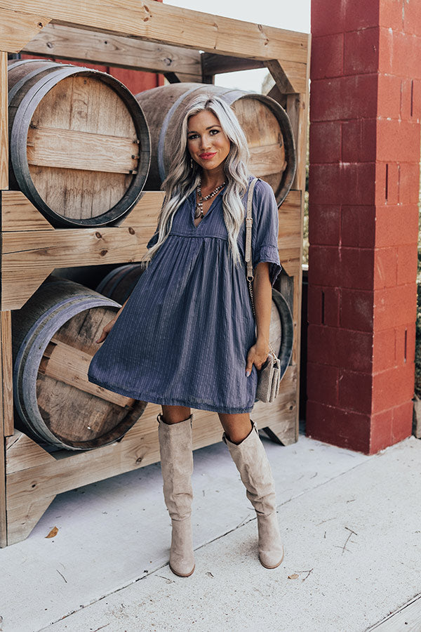 Fairy Dust Babydoll Dress In Charcoal Fairy Dust Babydoll Dress In Charcoal