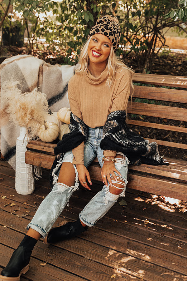 Full Moon Shift Top In Khaki