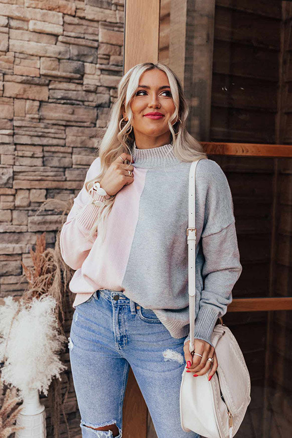 Upstate Snowfall Colorblock Sweater Image - 1