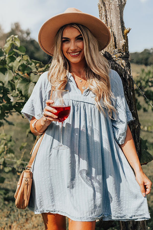 Fairy Dust Babydoll Dress In Airy Blue Fairy Dust Babydoll Dress In Airy Blue