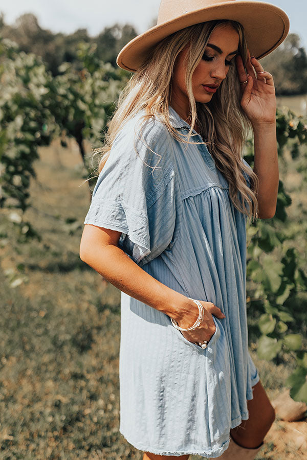 Fairy Dust Babydoll Dress In Airy Blue Fairy Dust Babydoll Dress In Airy Blue