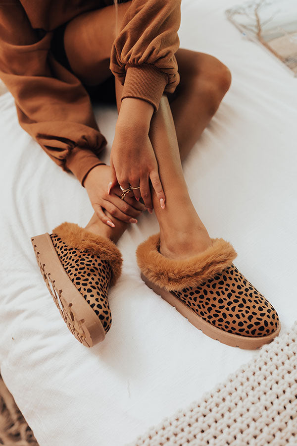 The Jozie Faux Suede Slipper In Camel