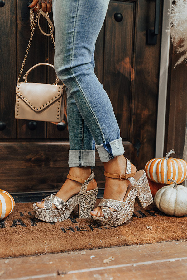 The Antonia Snake Print Heel