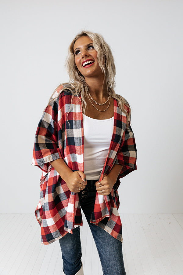 Vineyard Weather Plaid Cardigan