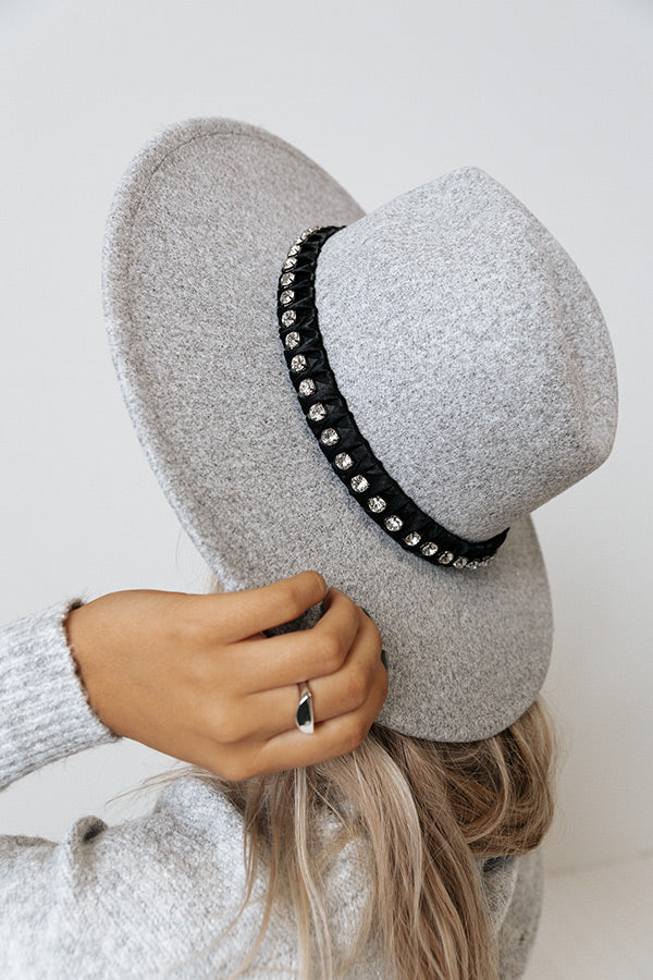 Champagne Weekend Fedora in Grey