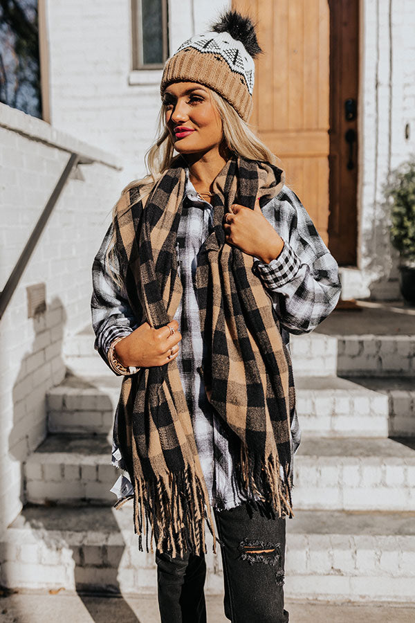 Cabin Babe Checkered Scarf