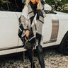 Rocky Mountain Resort Plaid Poncho In Charcoal Image - 1