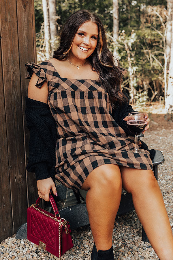 Trend Forecast Gingham Dress In Brown Curves Impressions Online Boutique Trend Forecast Gingham Dress In Brown Curves Impressions Online Boutique