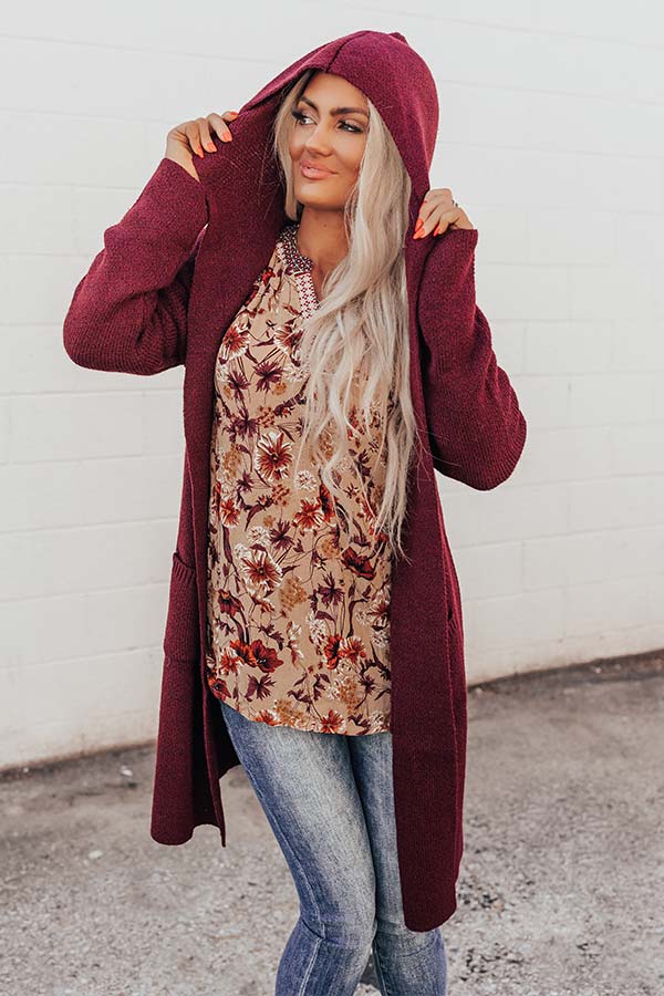 Catch A Chill Knit Cardigan In Brown • Impressions Online Boutique
