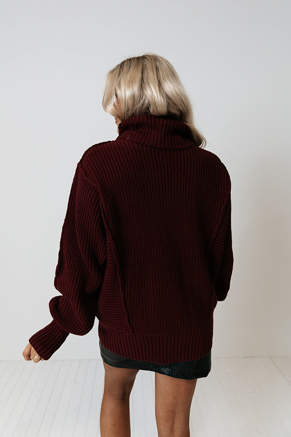 Toffee Kisses Knit Sweater In Maroon