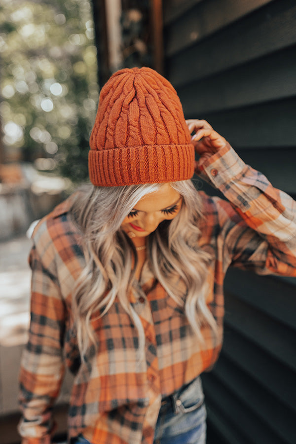 Cozy Debut Beanie In Rust