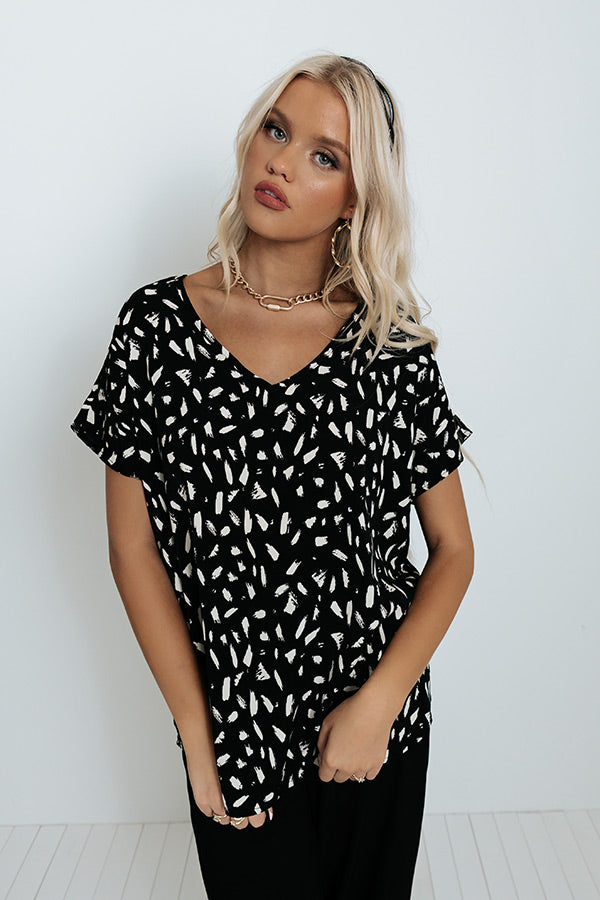 Balancing Act Shift Top In Black