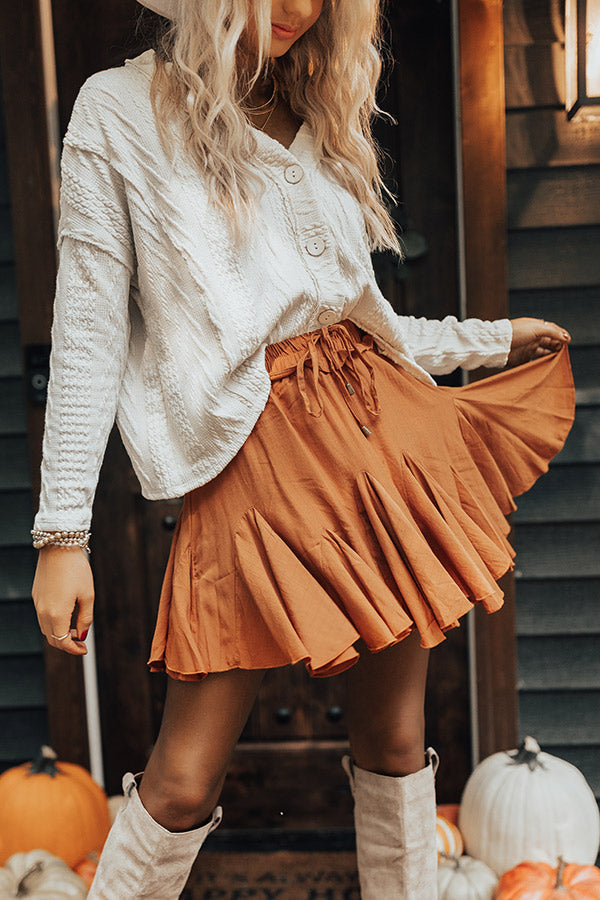 Headed For Happy Hour Skort In Rust