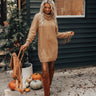 Corn Maze Sweater Dress In Camel Image - 1