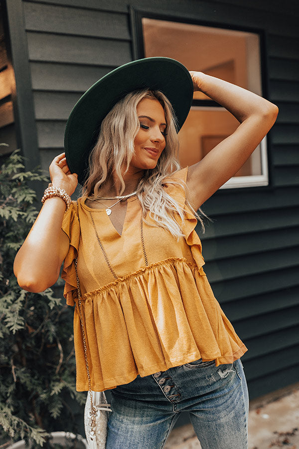 Broadcasting Live Ruffle Top