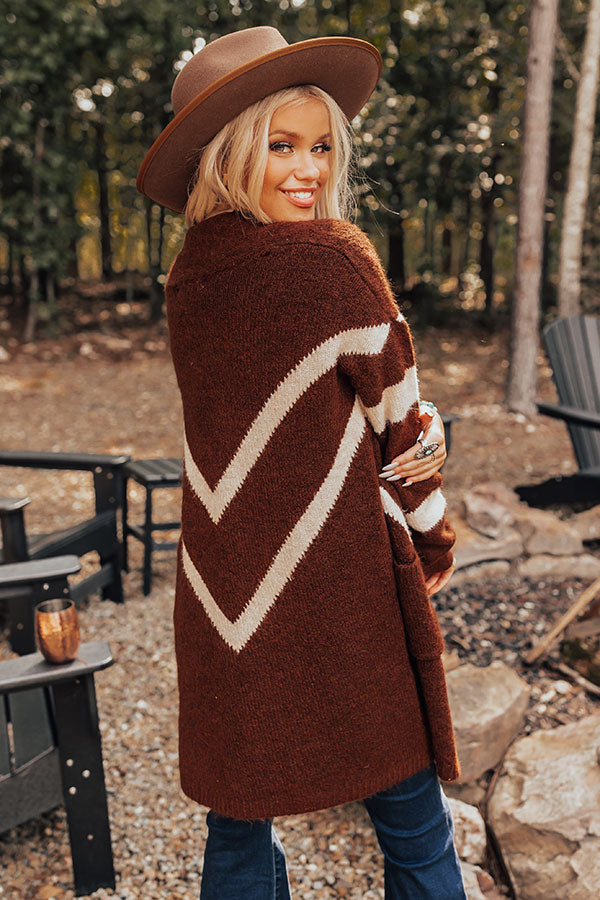 Fireside S'mores Cardigan in Brown