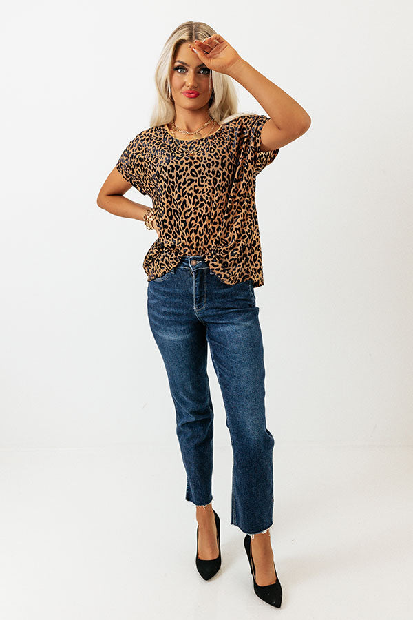 Love Hard Leopard Velvet Top