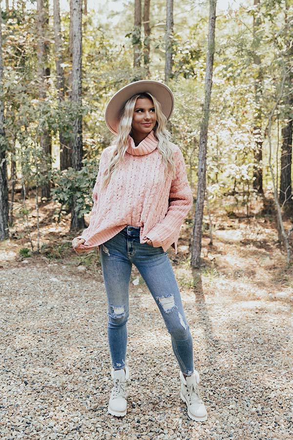 Cute To Be Cool Cable Knit Sweater In Blush – Impressions Online Boutique Cute To Be Cool Cable Knit Sweater In Blush – Impressions Online Boutique