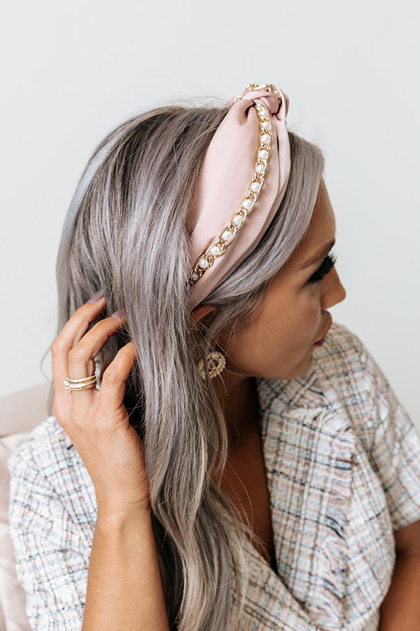 Halfway There Headband In Blush