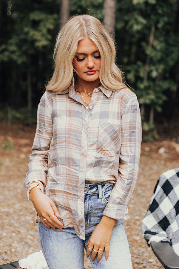 Ready For Denver Plaid Button Up
