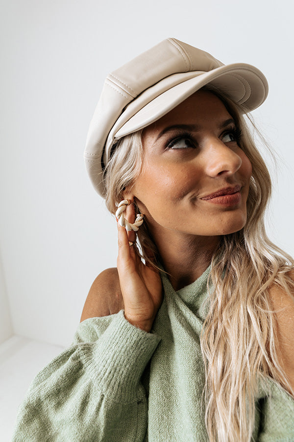 Sweet Reputation Hoop Earrings In Ivory