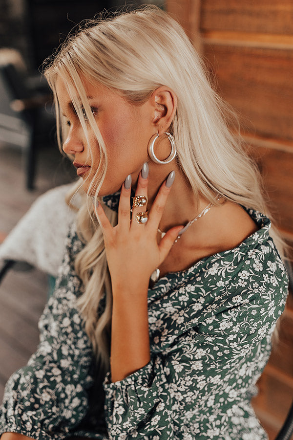 Totally Buggin' Hoop Earrings In Silver