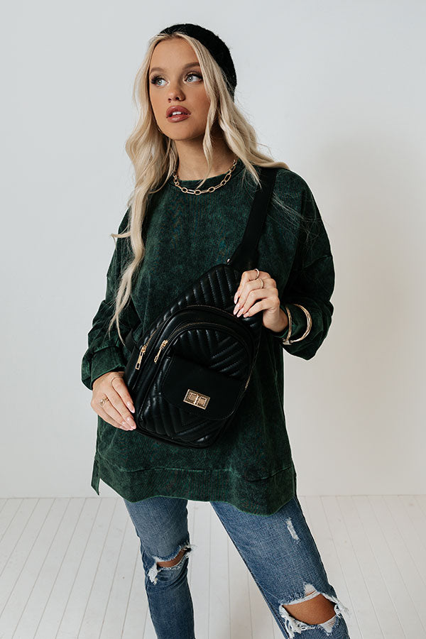 Love Buzz Faux Leather Backpack