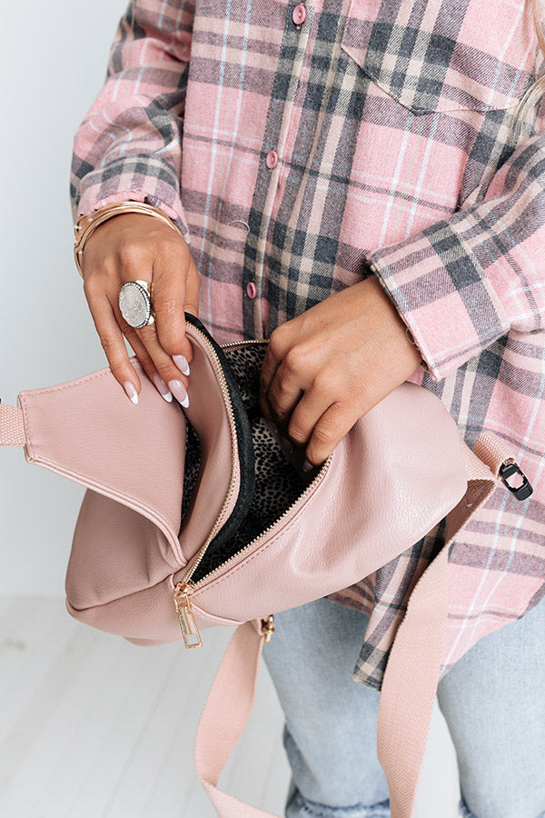 blush faux leather backpack Thinking Out Loud Faux Leather Backpack In Blush