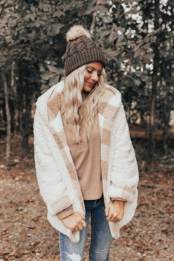 Taupe sherpa jacket sale