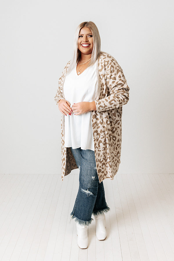 Locked Up Leopard Cardigan Curves