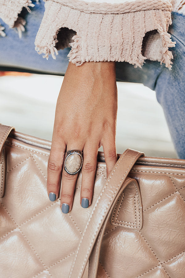 Luxe Moment Ring In Taupe