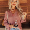 Cozy Cottage Knit Top In Vineyard Grape Image - 1