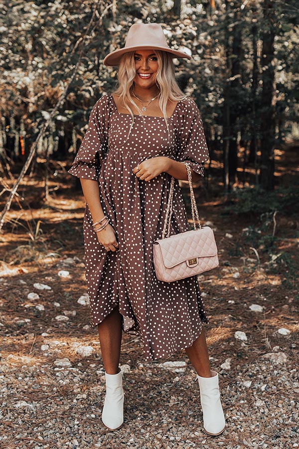 Dynasty Dreams Polka Dot Midi In Hazelnut Impressions Online Boutique Dynasty Dreams Polka Dot Midi In Hazelnut Impressions Online Boutique
