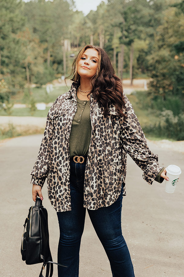 Say Less Leopard Jacket Curves