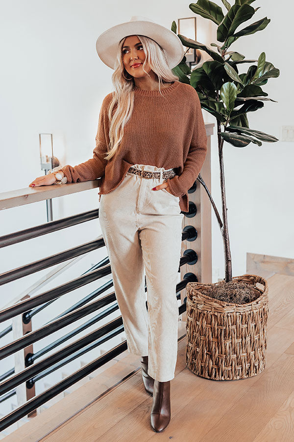 Frozen Frappe Sweater In Rust