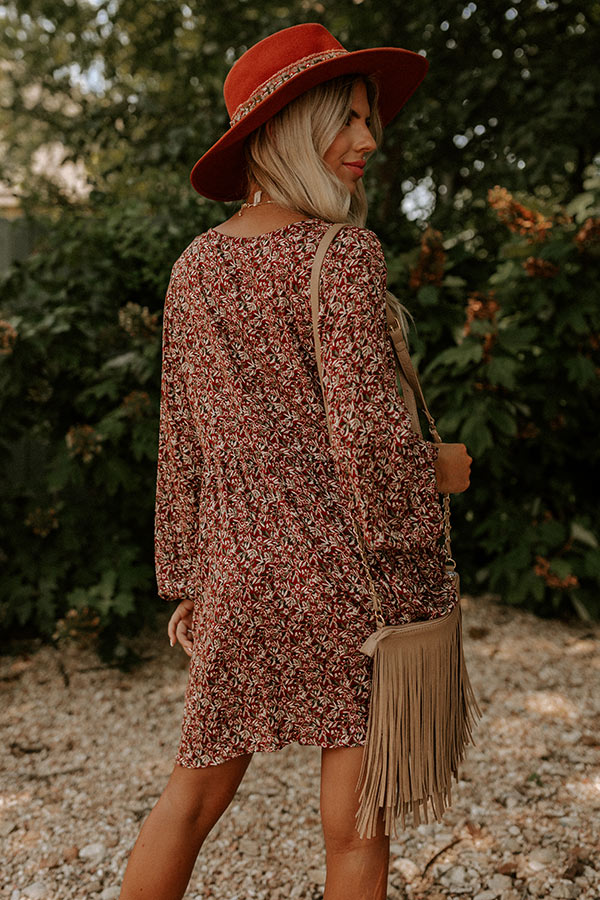 The Montana Floral Shift Dress in Rust – Impressions Online Boutique
