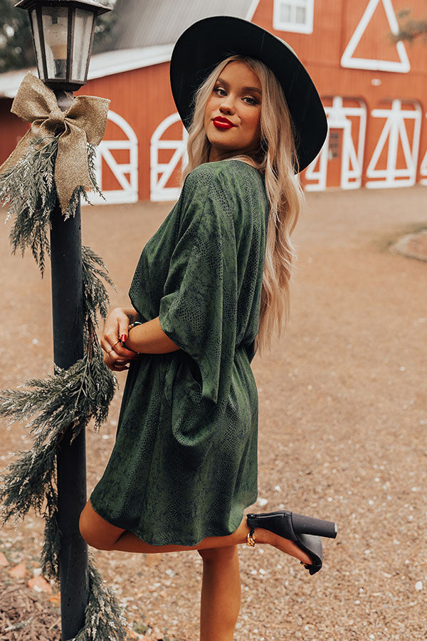 snake print green dress Brave Soul strappy beach dress in dark green snake print