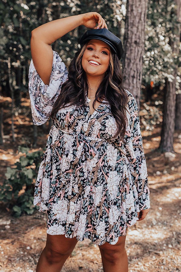 The Violette Floral Dress in Black Curves The Violette Floral Dress in Black Curves