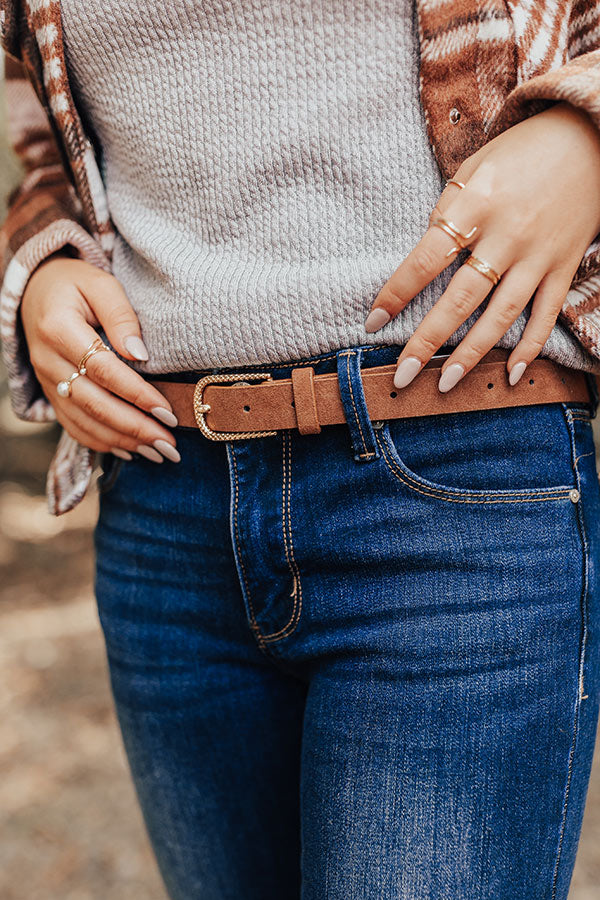 Impressive Touch Belt In Camel