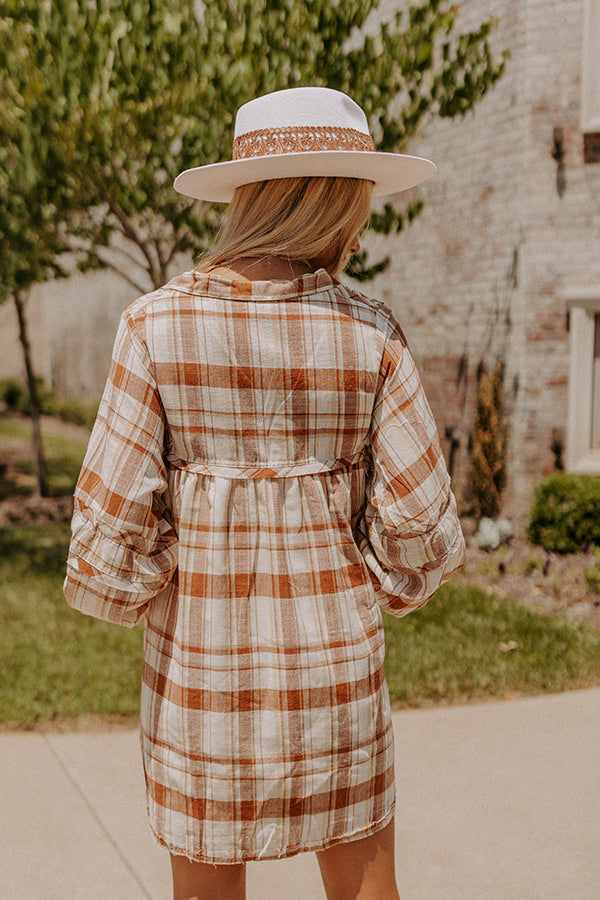 Soho Sweetness Plaid Babydoll Dress in Camel Impressions Online Boutique Soho Sweetness Plaid Babydoll Dress in Camel Impressions Online Boutique