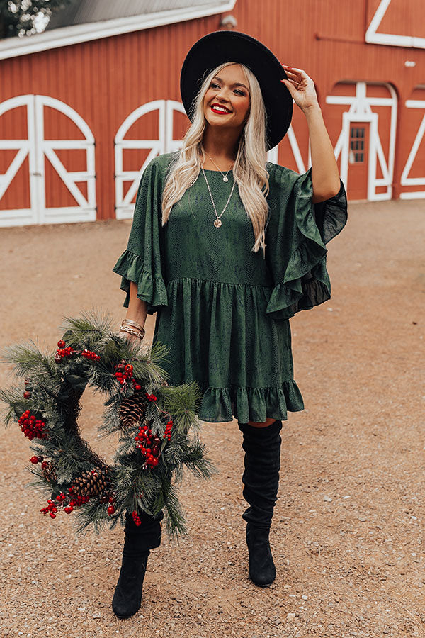 Chic Sweetheart Snake Print Shift Dress in Hunter Green Impressions Online Boutique Chic Sweetheart Snake Print Shift Dress in Hunter Green Impressions Online Boutique